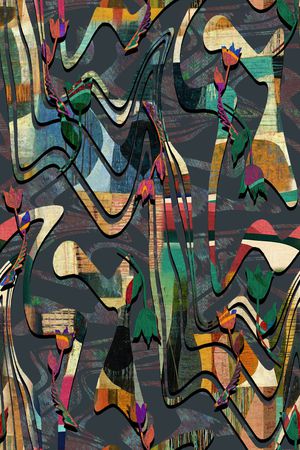 线条印花华亿平台图片