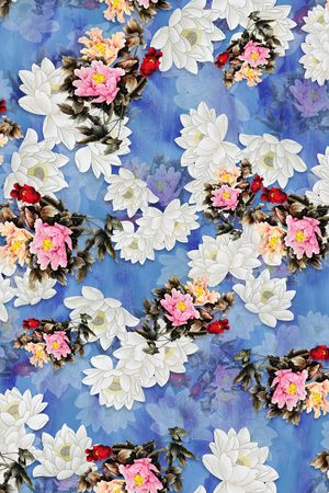 旗袍印花华亿平台图片