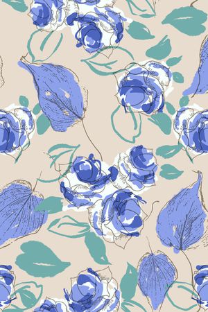 蓝色印花华亿平台图片