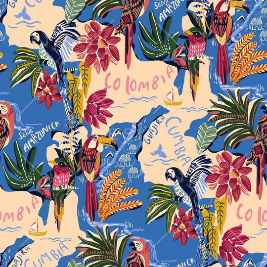 热带华亿平台印花华亿平台图片