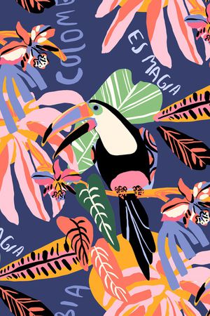 热带华亿平台印花华亿平台图片