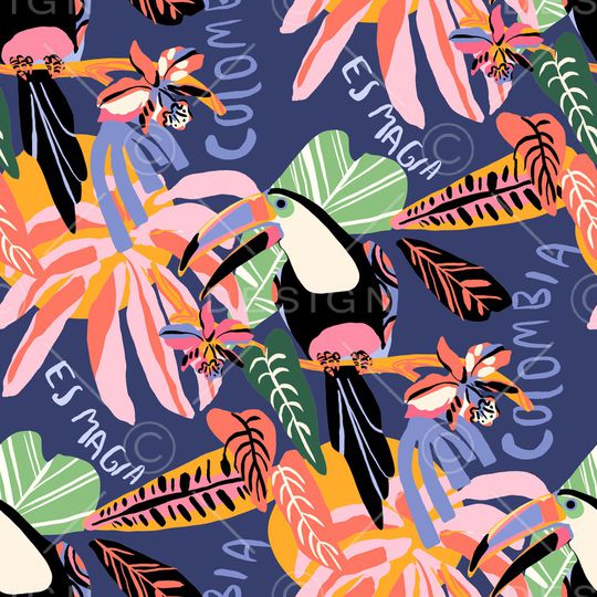 热带华亿平台印花华亿平台图片