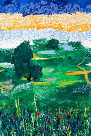 风景定位印花华亿平台图片