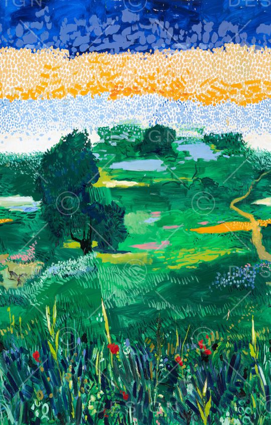 风景定位印花华亿平台图片