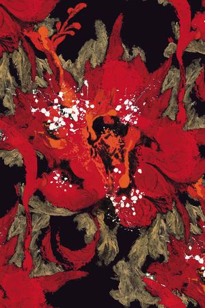 牡丹印花华亿平台图片