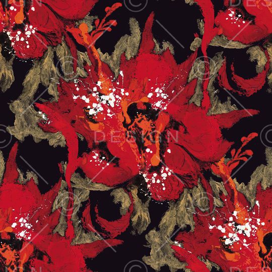 牡丹印花华亿平台图片