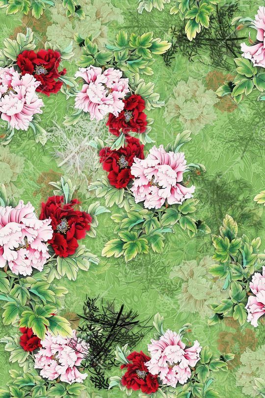 旗袍印花华亿平台图片