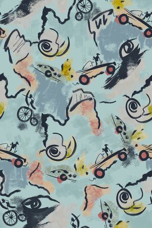 笔触印花华亿平台图片