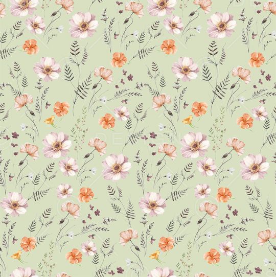 清爽底花卉印花华亿平台图片