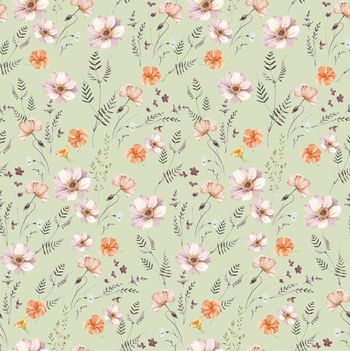 清爽底花卉印花华亿平台图片