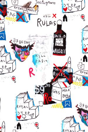 涂鸦印花华亿平台图片