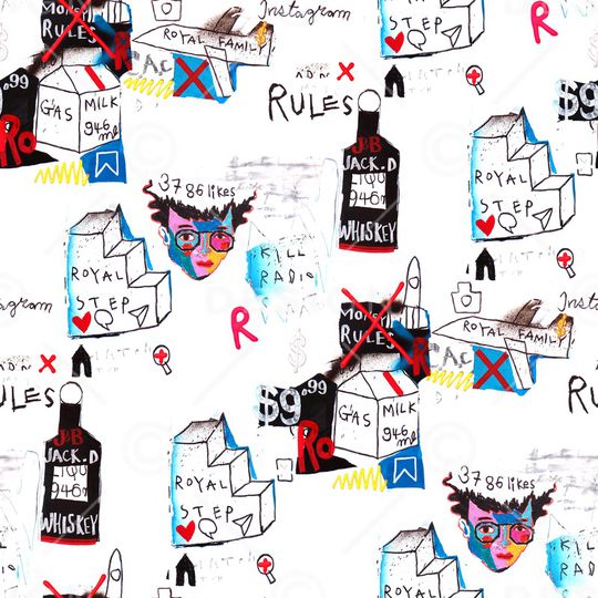 涂鸦印花华亿平台图片