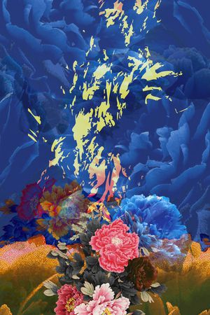 真丝印花华亿平台图片