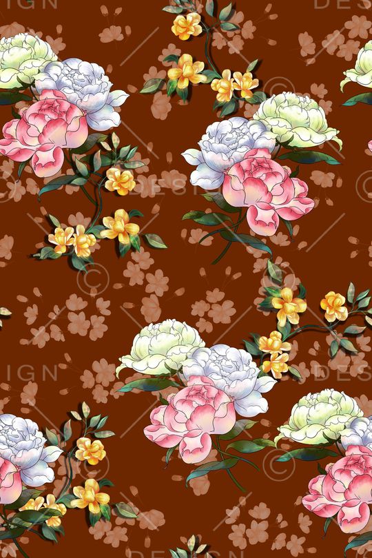 花卉印花华亿平台图片