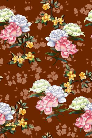 花卉印花华亿平台图片