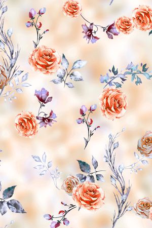 花卉印花华亿平台图片