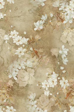 玉兰花印花华亿平台图片