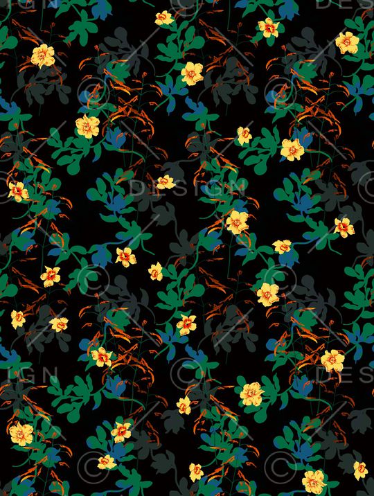 连衣裙印花华亿平台图片