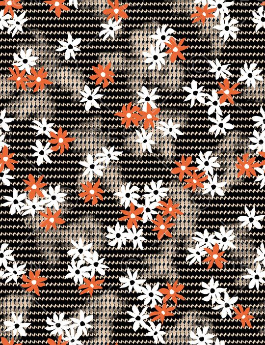 连衣裙印花华亿平台图片