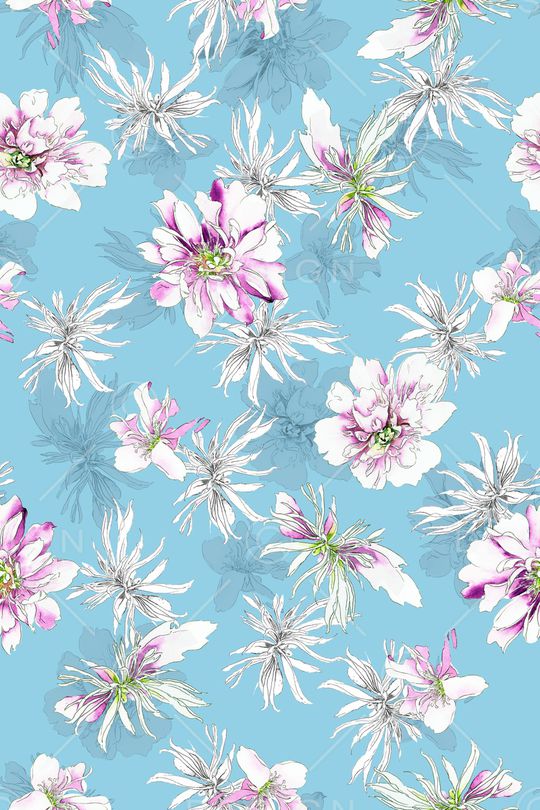 花卉印花华亿平台图片