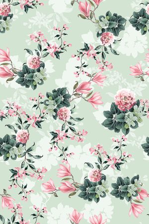 花卉印花华亿平台图片