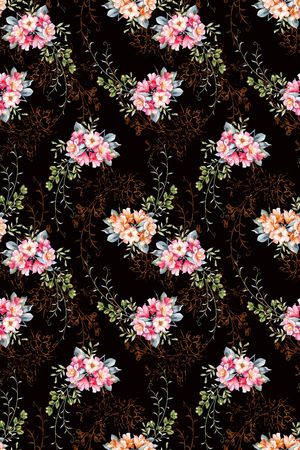 清爽底花卉印花华亿平台图片