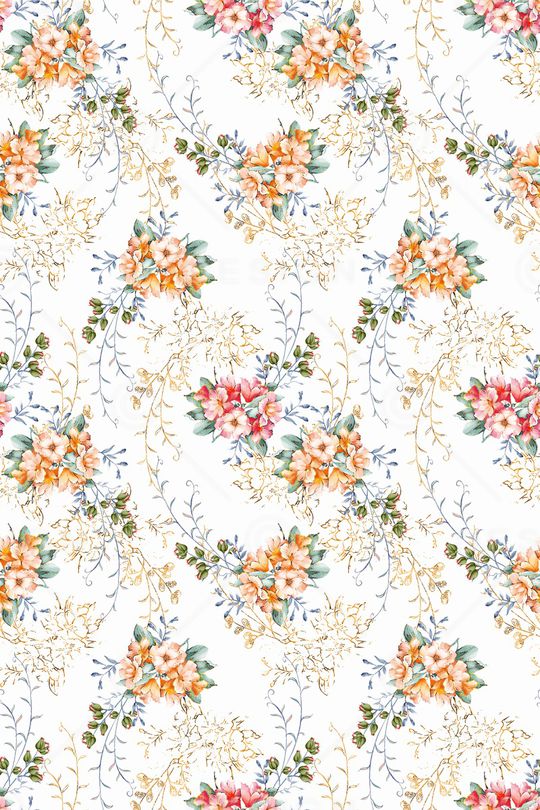 清爽底花卉印花华亿平台图片