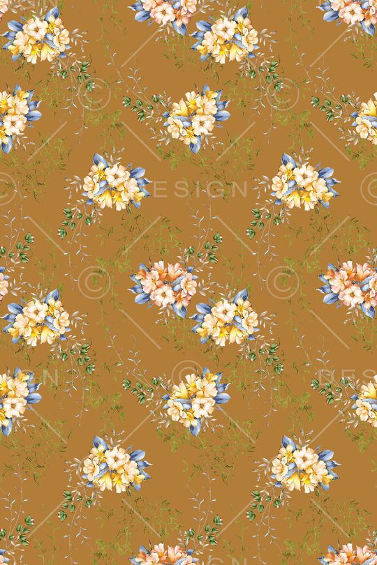 清爽底花卉印花华亿平台图片