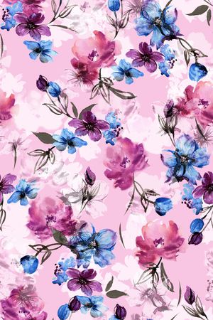 花卉印花华亿平台图片