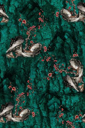 花卉印花华亿平台图片