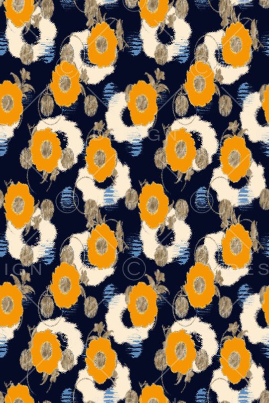 几何花卉印花华亿平台图片