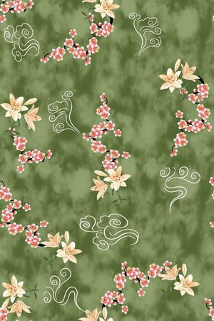 花卉印花华亿平台图片