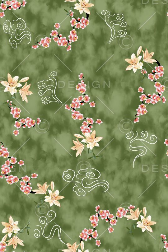 花卉印花华亿平台图片