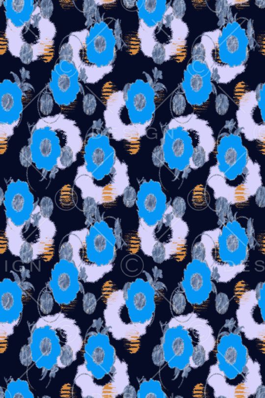 几何花卉印花华亿平台图片