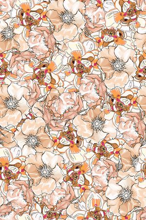 满版散花印花华亿平台图片