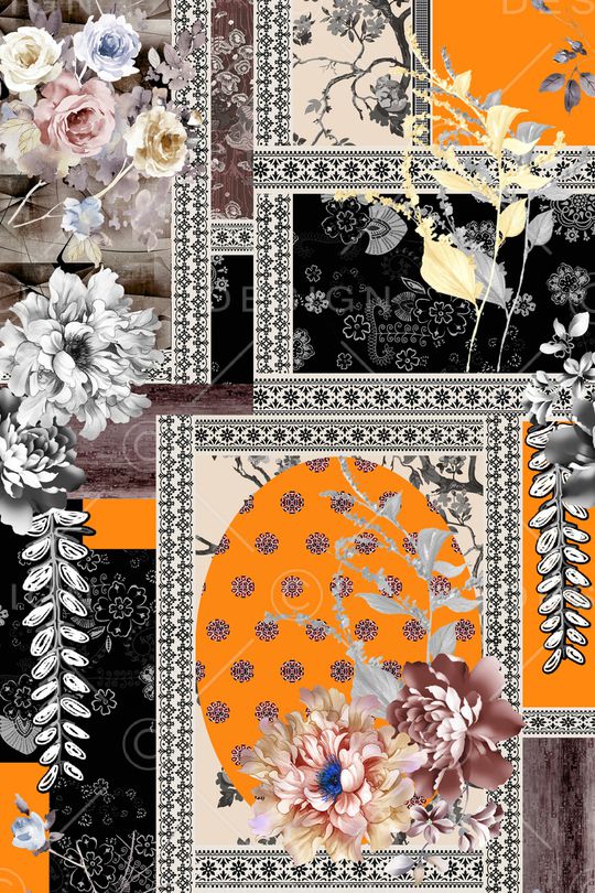 花卉印花华亿平台图片