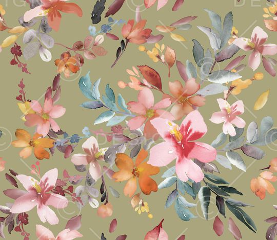 绿植树叶印花华亿平台图片