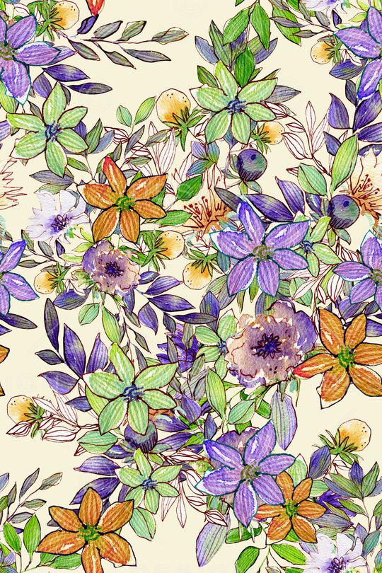 绿植树叶印花华亿平台图片