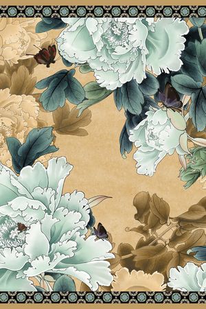 花卉印花华亿平台图片