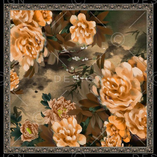 花卉印花华亿平台图片