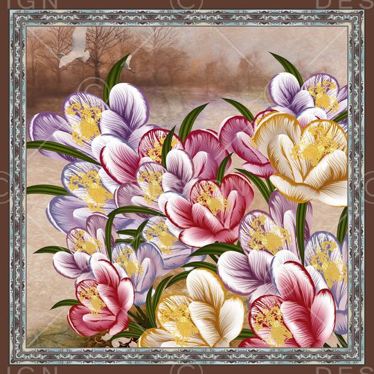 花卉印花华亿平台图片