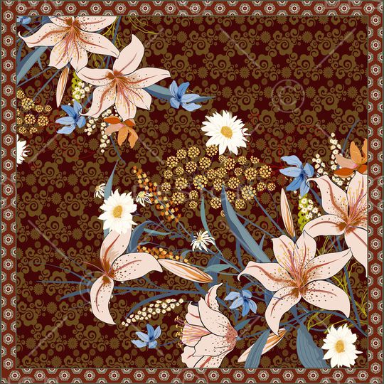 花卉印花华亿平台图片