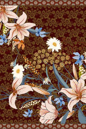 花卉印花华亿平台图片