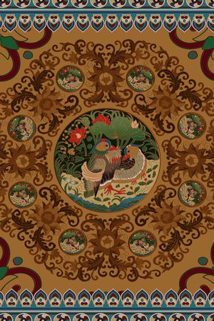 花卉印花华亿平台图片