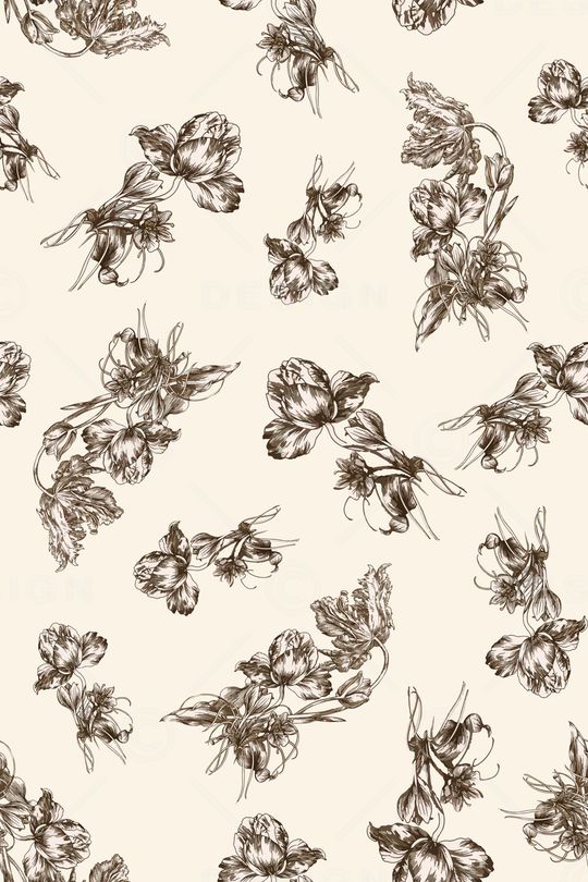 清爽底花卉印花华亿平台图片