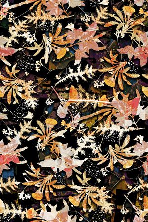 几何花卉印花华亿平台图片