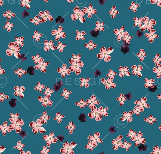 连衣裙印花华亿平台图片