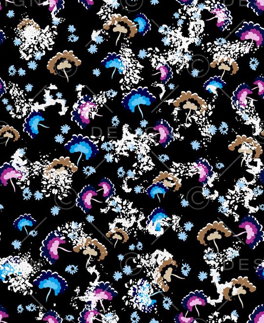 连衣裙印花华亿平台图片