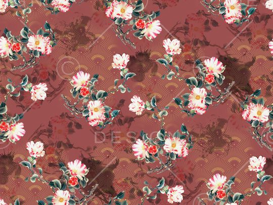 绿植树叶印花华亿平台图片