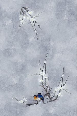 水墨风印花华亿平台图片